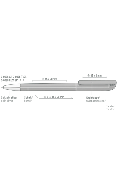 9403780 UMA 0-0096 SI UMA UP SI hvit kulepenn med trykk 1 farge